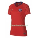 Camisolas de Futebol Chile Equipamento Principal Copa do Mundo Feminino 2019 Manga Curta